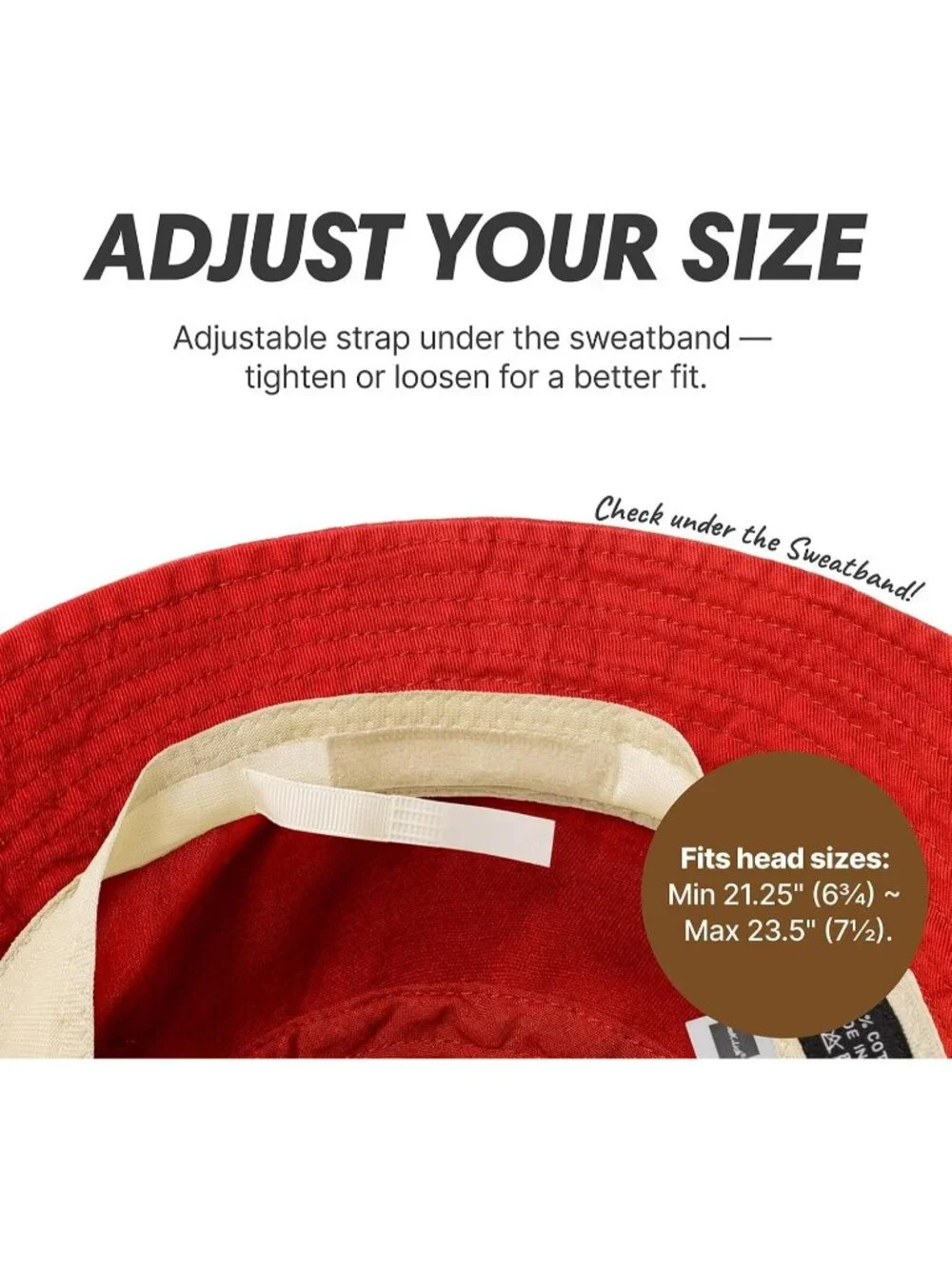 Unisex Red Cotton Summer Sun Boonie Style Beach Golf Fishing Bucket Hat